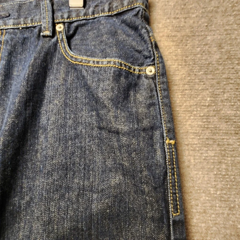 Levi's 514 Jeans Mens 34x32 Blue Dark Wash Straight Leg Denim